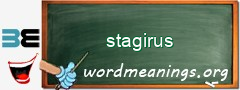 WordMeaning blackboard for stagirus